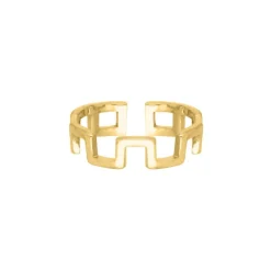 Finaste Ring blocks goudkleurig Fashion