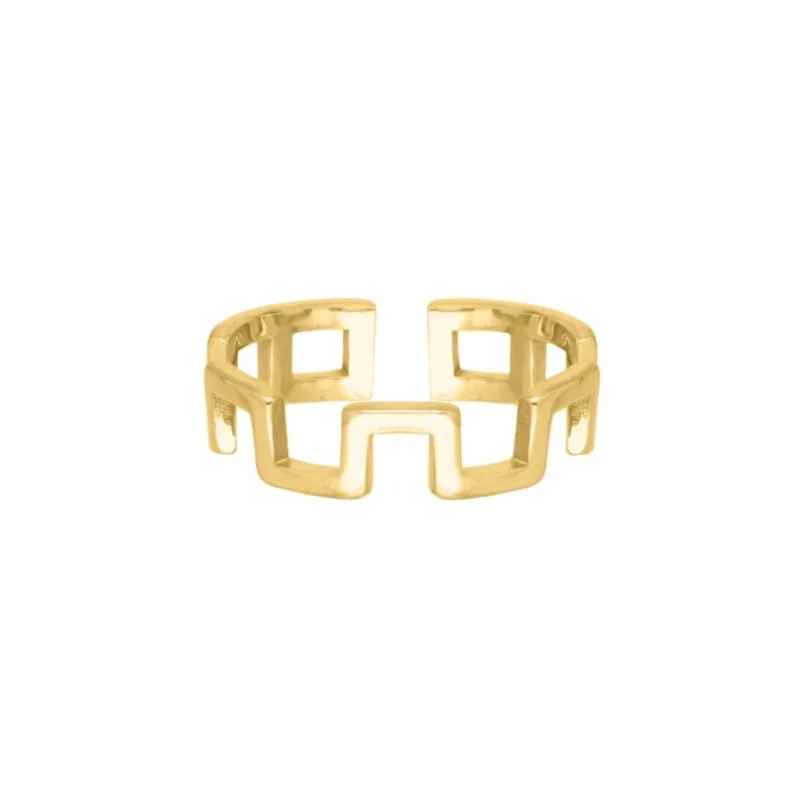 Finaste Ring blocks goudkleurig Fashion