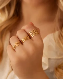 Finaste Ring boho twirl goudkleurig Clearance