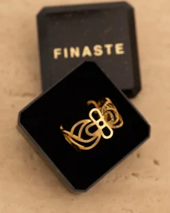 Finaste Ring boho twirl goudkleurig Clearance