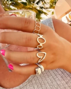 Finaste Ring chunky teardrops Best