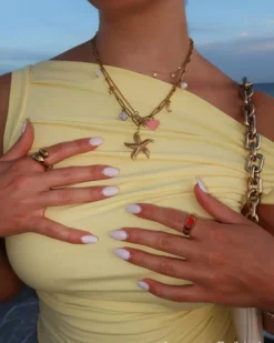 Finaste Ring chunky teardrops goldplated Discount