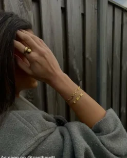Finaste Ring chunky teardrops goldplated Discount
