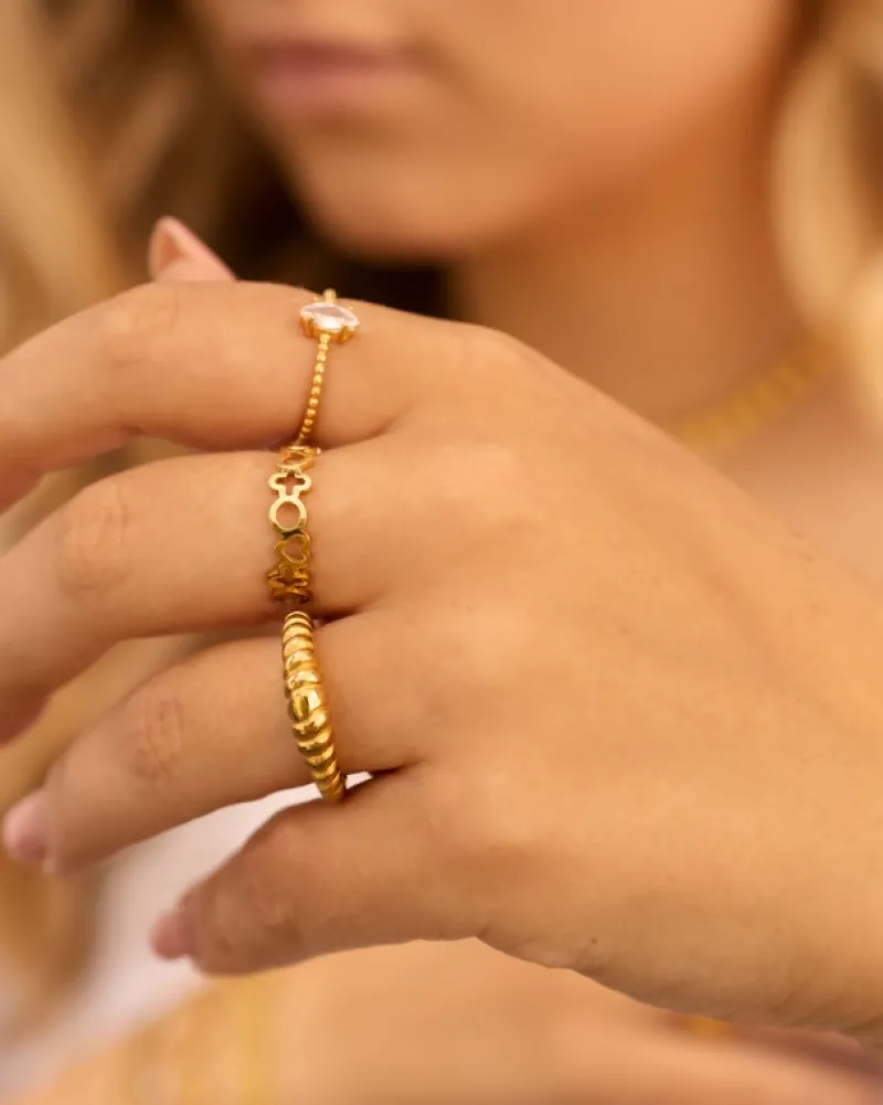 Finaste Ring Croissant kleur goud Clearance