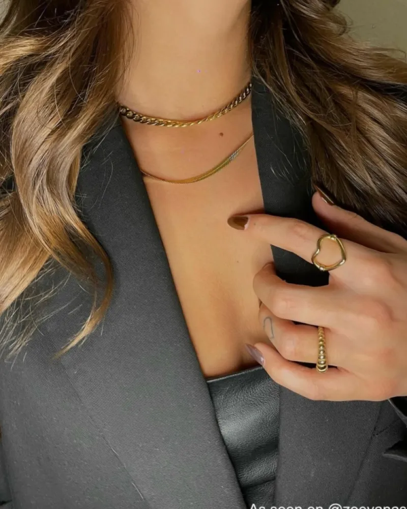 Finaste Ring Croissant kleur goud Clearance