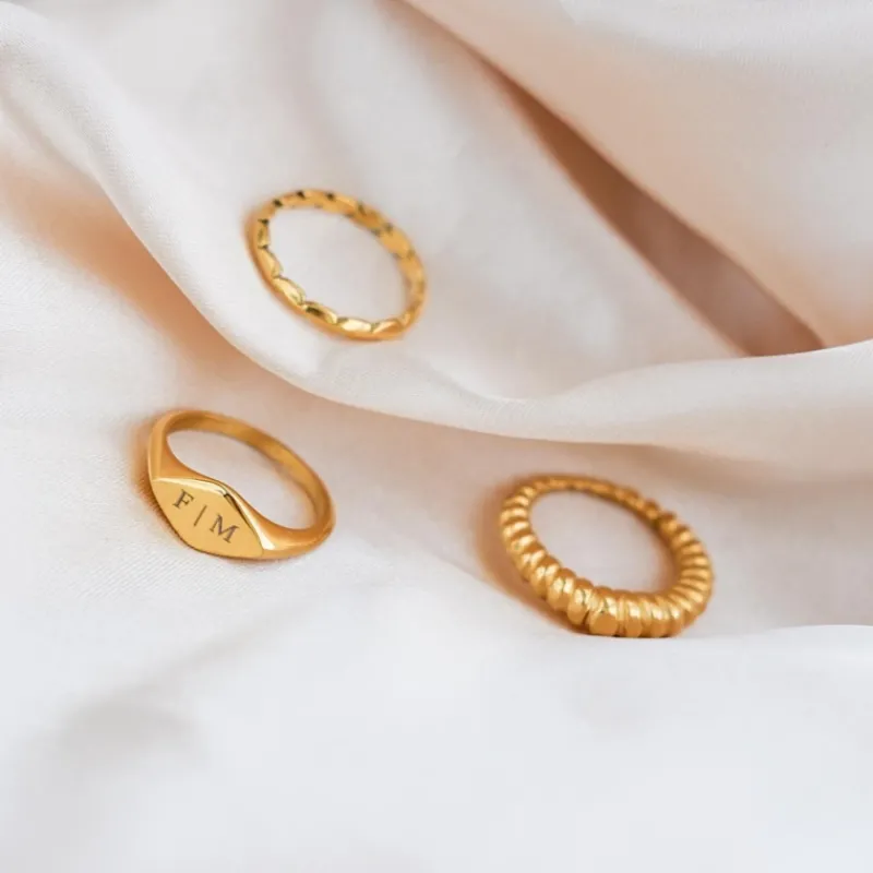 Finaste Ring Croissant kleur goud Clearance