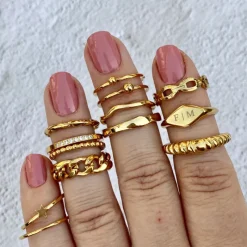 Finaste Ring Croissant kleur goud Clearance