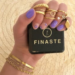 Finaste Ring Croissant kleur goud Clearance