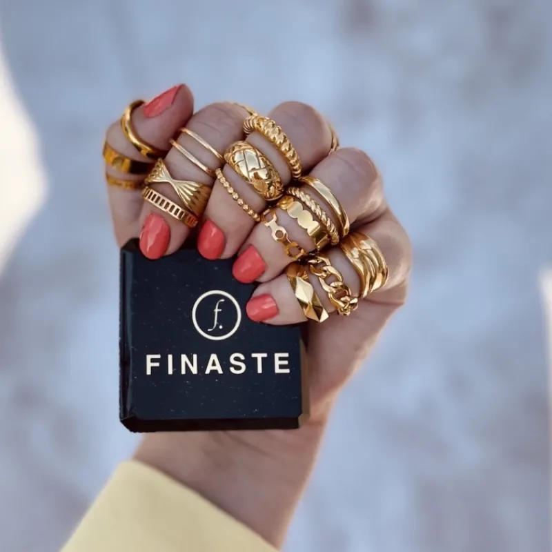 Finaste Ring Croissant kleur goud Clearance