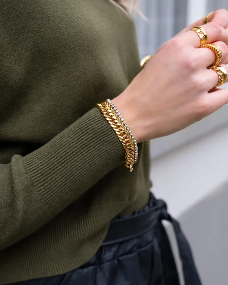 Finaste Ring Croissant kleur goud Clearance