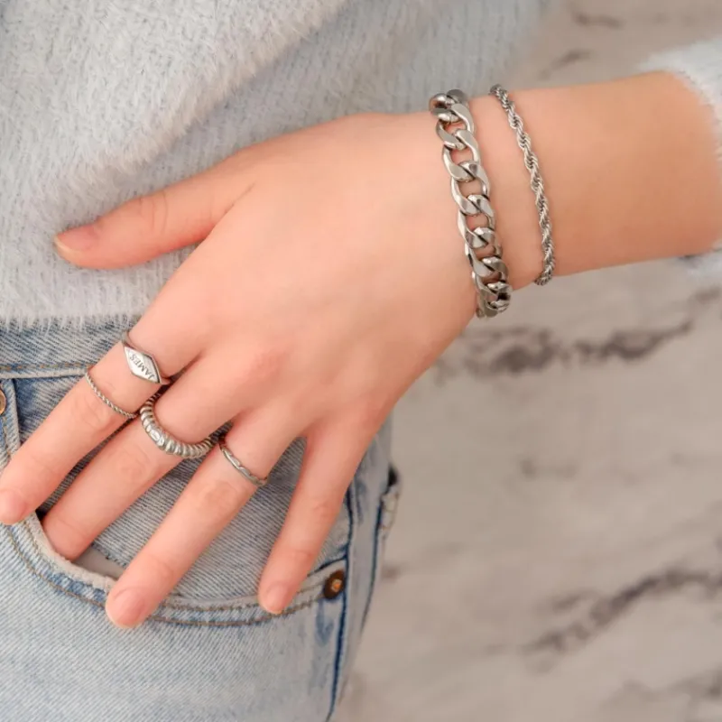 Finaste Ring Croissant kleur zilver Online
