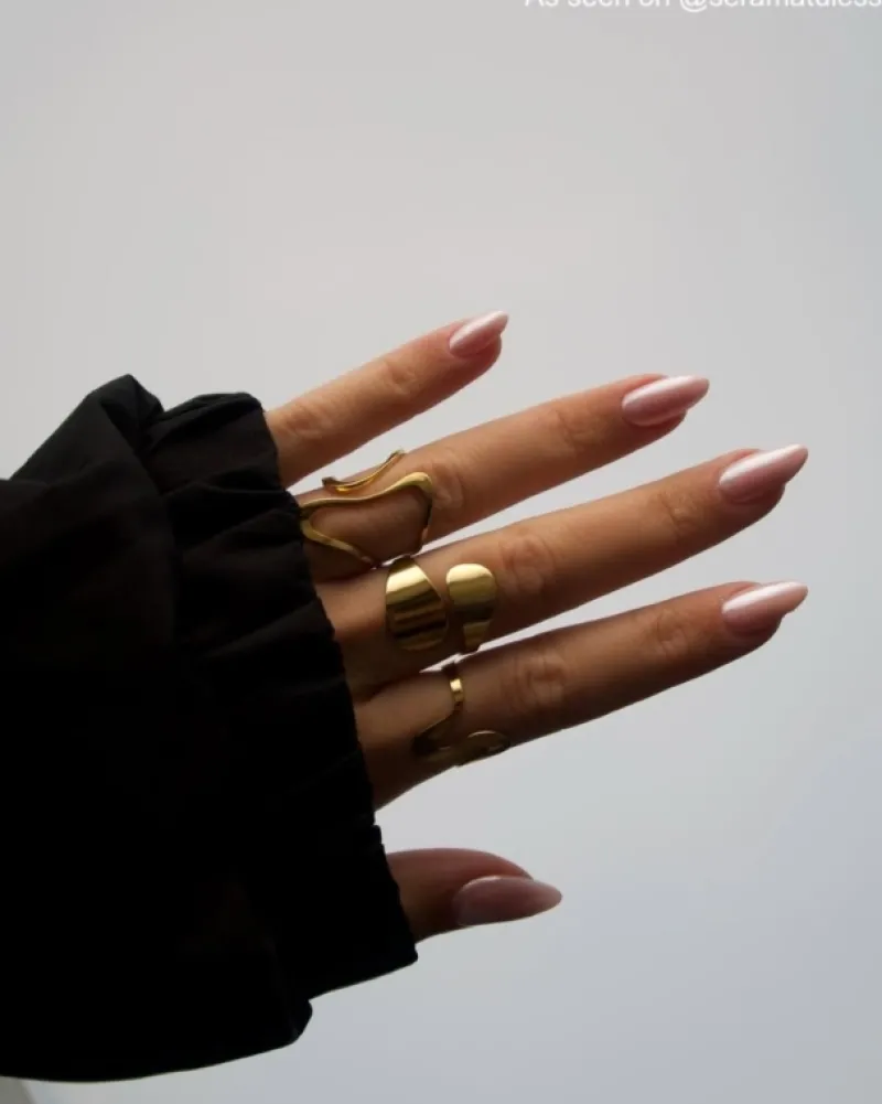Finaste Ring double drop goudkleurig Hot