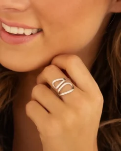 Finaste Ring double drop open Clearance