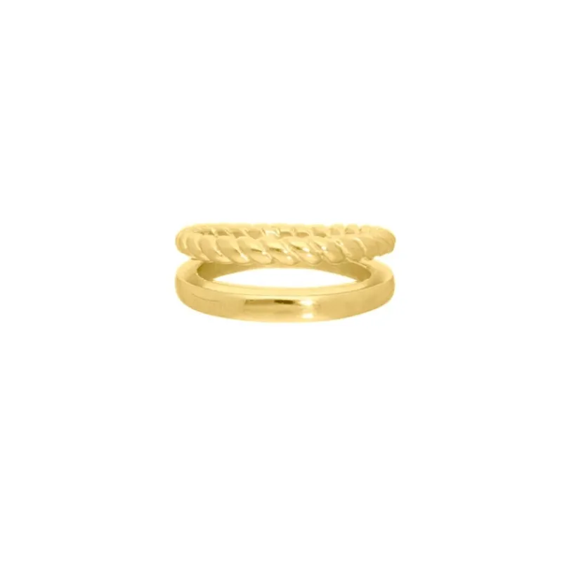 Finaste Ring dubbel goud kleurig Sale