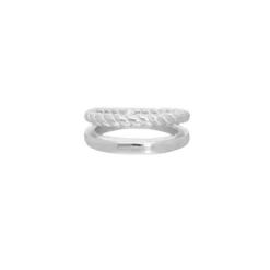Finaste Ring dubbel zilver kleurig Best