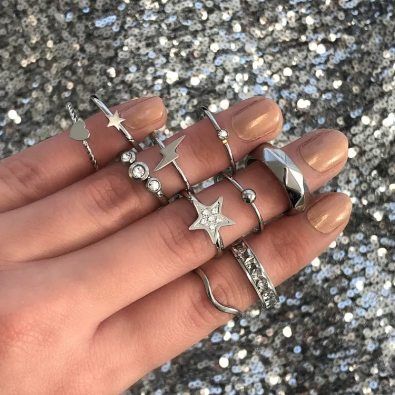 Finaste Ring geometrische print Fashion