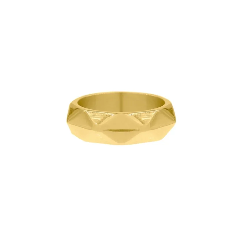 Finaste Ring geometrische print goud kleurig Outlet