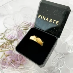 Finaste Ring geometrische print goud kleurig Outlet