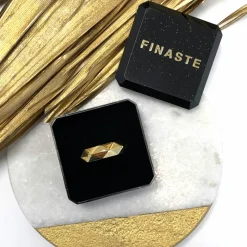 Finaste Ring geometrische print goud kleurig Outlet