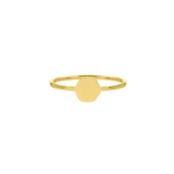 Finaste Ring hexagon gold plated Hot