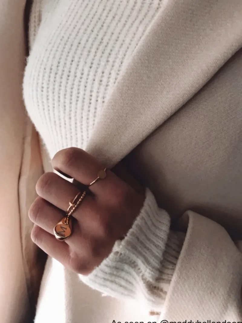 Finaste Ring hexagon gold plated Hot