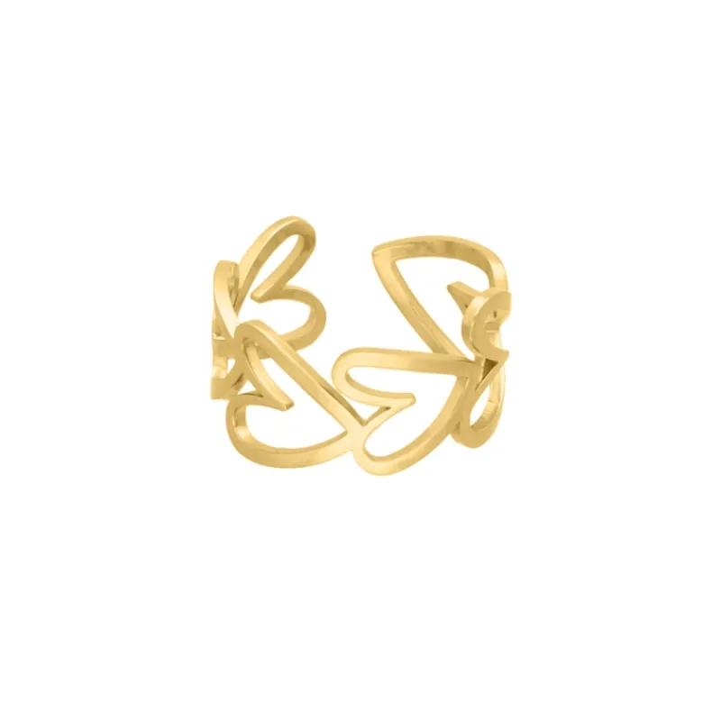 Finaste Ring love hearts goldplated Best