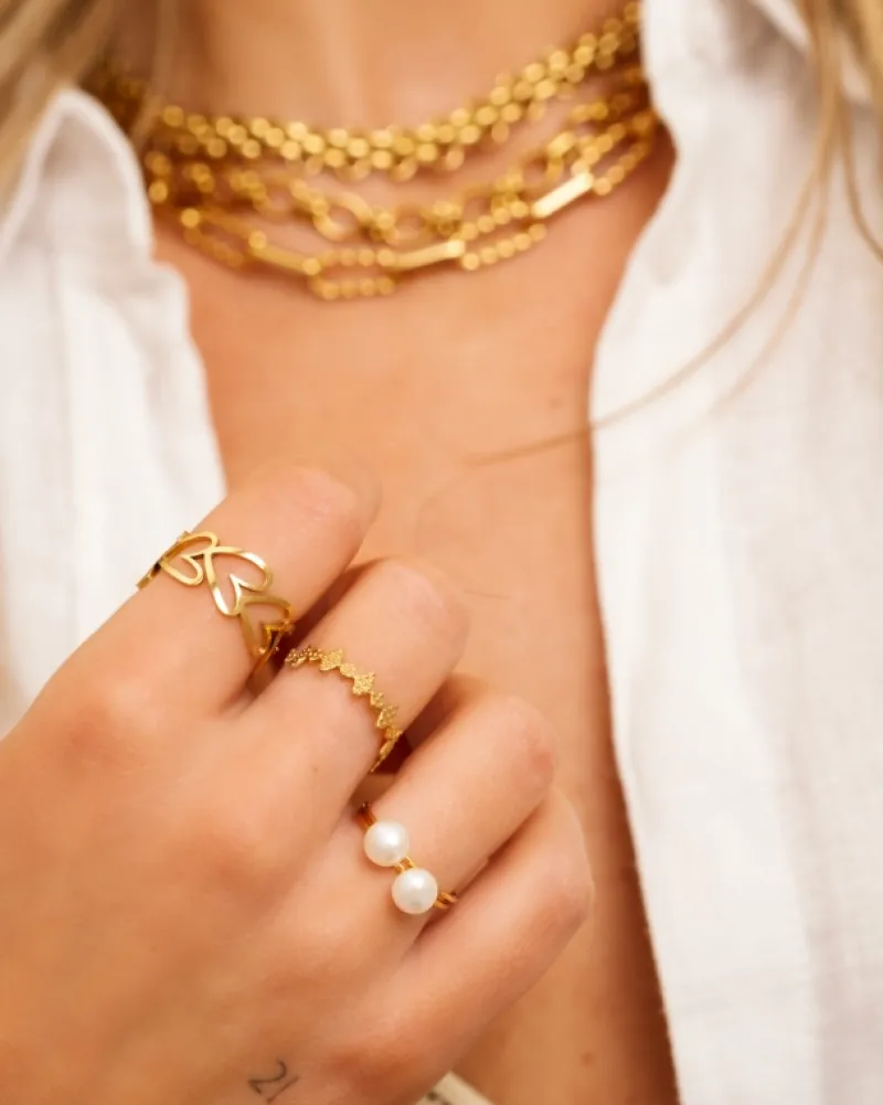 Finaste Ring love hearts goldplated Best