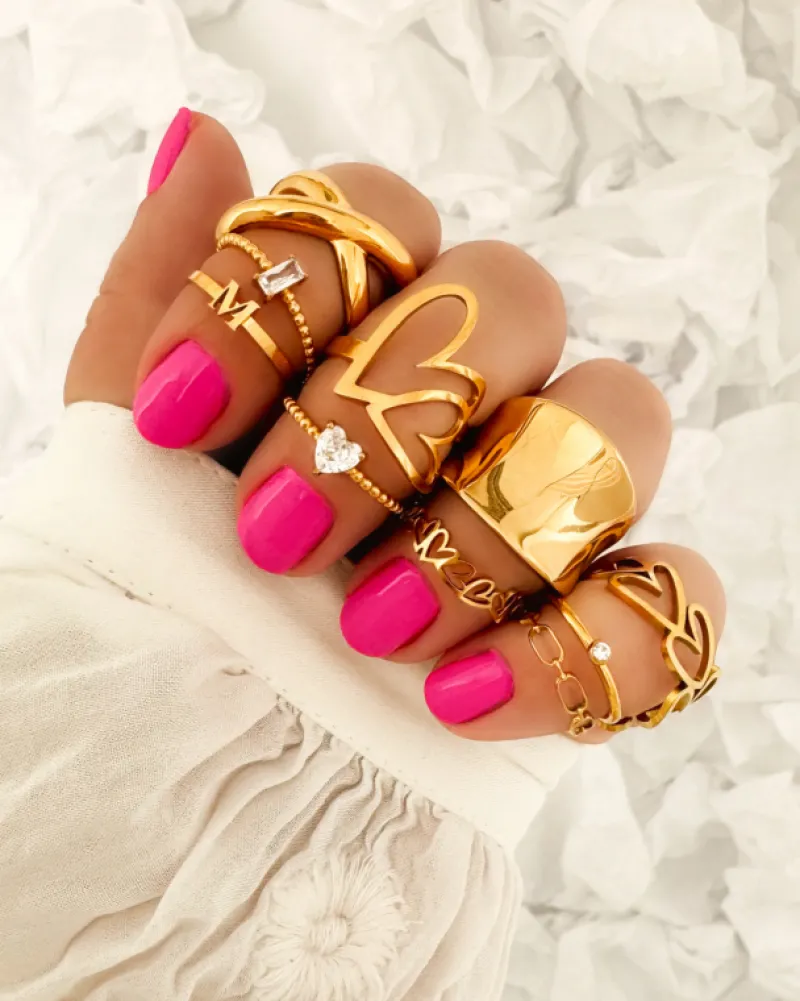 Finaste Ring love hearts goldplated Best
