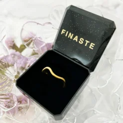 Finaste Ring met Golven Goud kleurig Discount