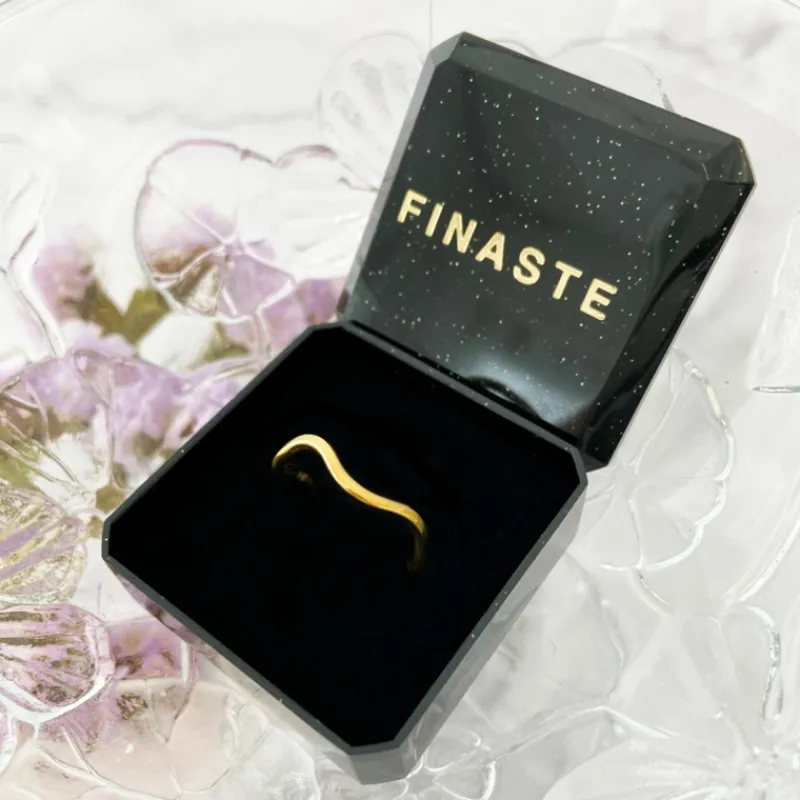Finaste Ring met Golven Goud kleurig Discount