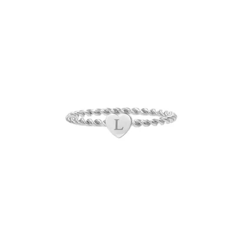 Finaste Ring met graveerbaar hartje Hot