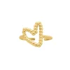 Finaste Ring met hartje bolletjes goudkleurig Fashion