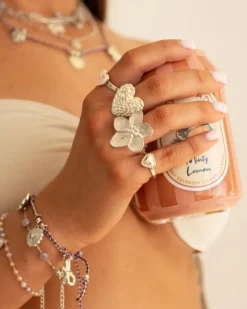 Finaste Ring met hartje roze New