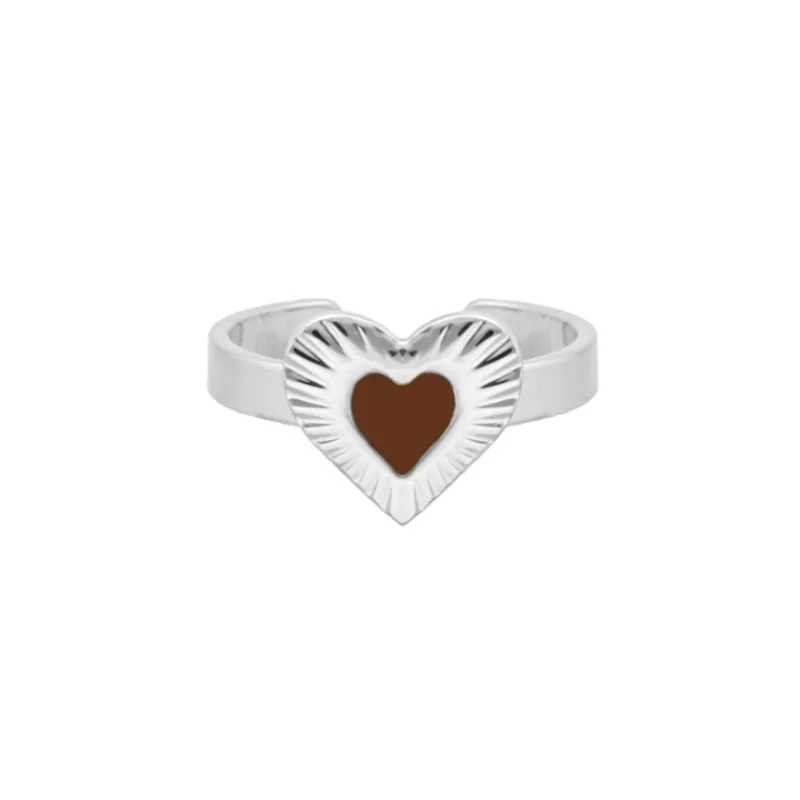 Finaste Ring met hartje vintage Clearance