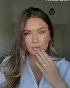 Finaste Ring met hartje wit goudkleurig Sale