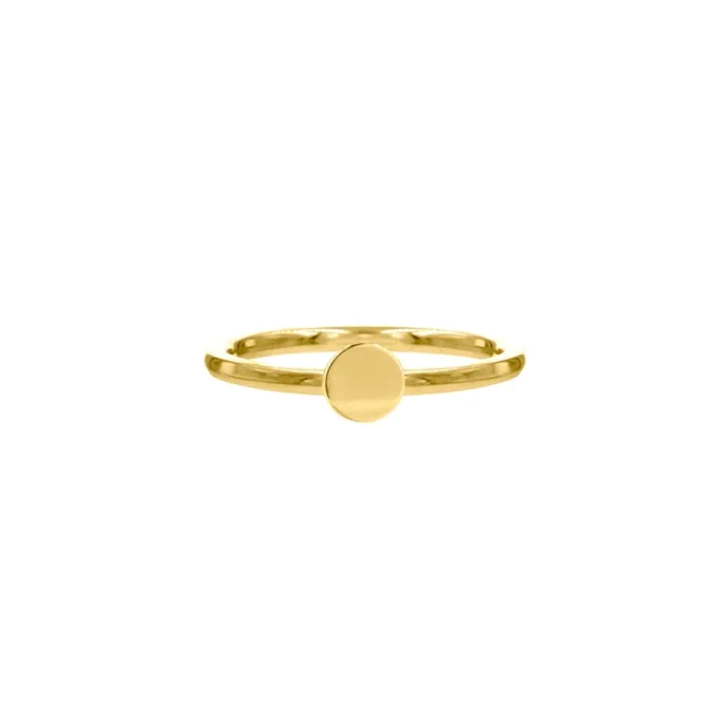 Finaste Ring met muntje goud kleurig Clearance