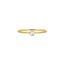 Finaste Ring met steentje goldplated Best