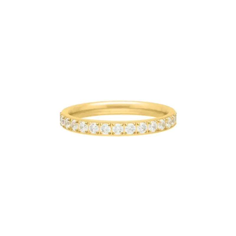 Finaste Ring met steentjes exclusive goudkleurig Clearance