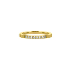 Finaste Ring met steentjes goud kleurig Outlet