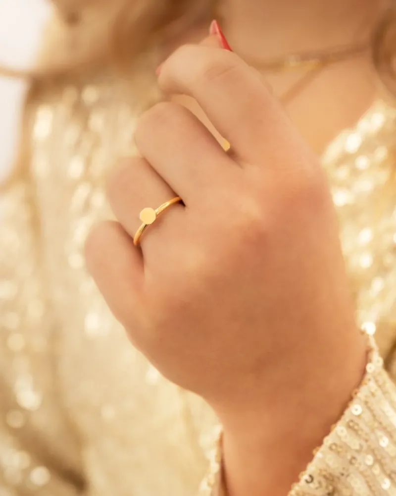 Finaste Ring mini hexagon goudkleurig Online