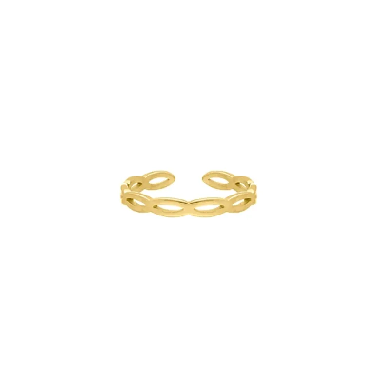 Finaste Ring Open Chain Kleur Goud Outlet