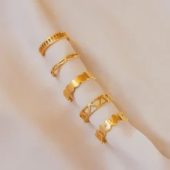 Finaste Ring Open Chain Kleur Goud Outlet