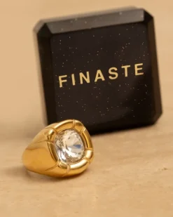 Finaste Ring statement stone kleur goud Outlet