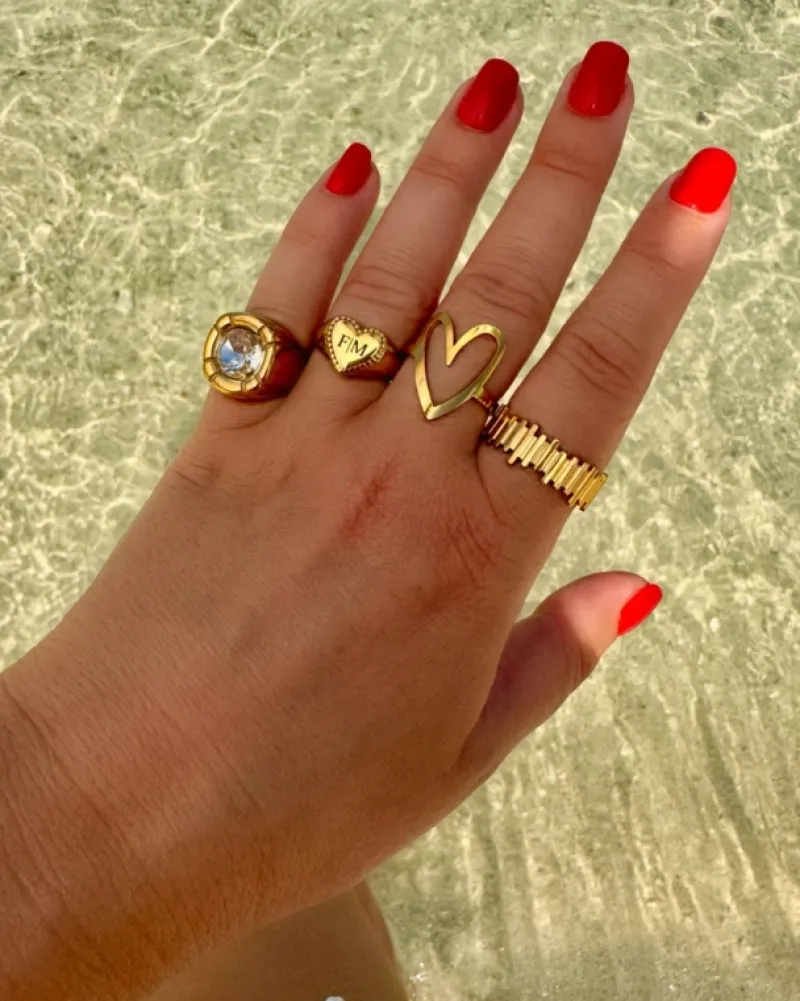Finaste Ring statement stone kleur goud Outlet