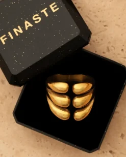 Finaste Ring triple drops goudkleurig Sale