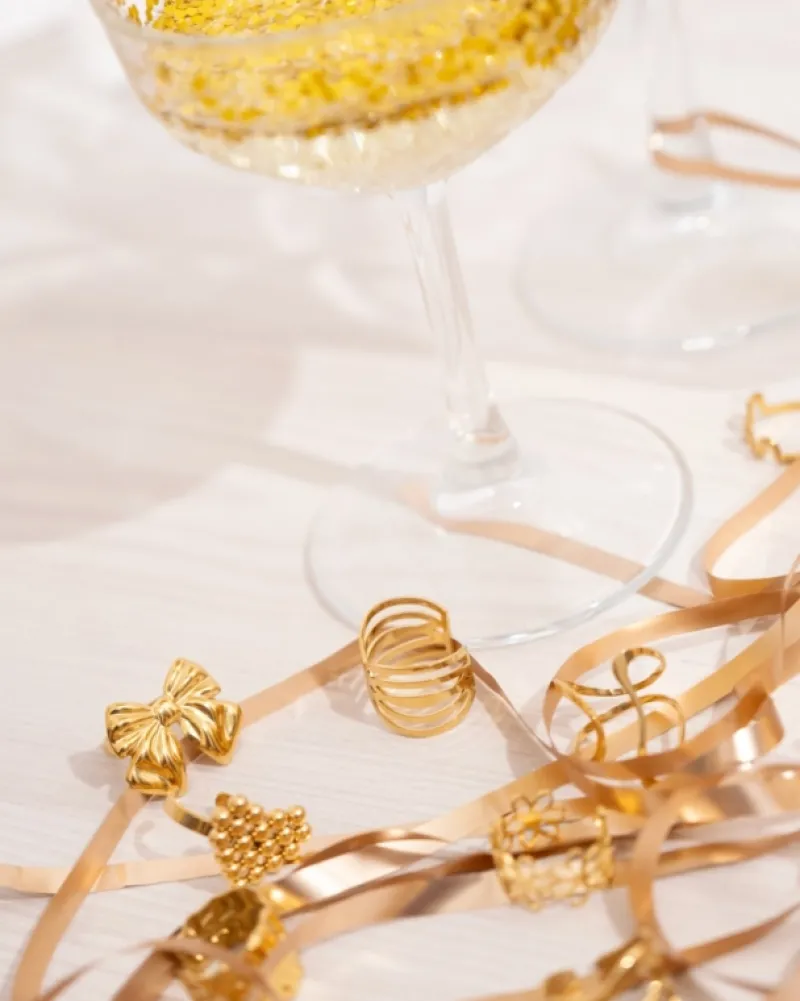 Finaste Ring vintage style goudkleurig Clearance