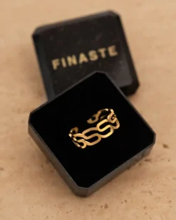 Finaste Ring wavy goudkleurig New