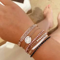 Finaste Roze tennis armbandje Fashion