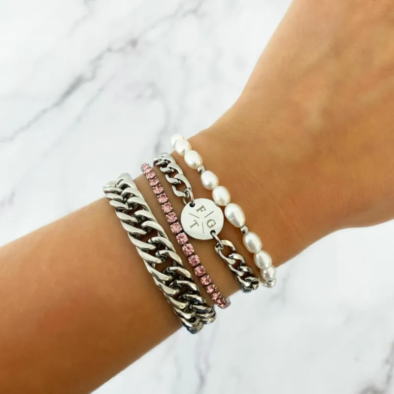 Finaste Roze tennis armbandje Fashion