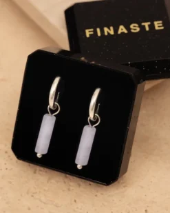 Finaste Rozenkwarts oorbellen tube Fashion